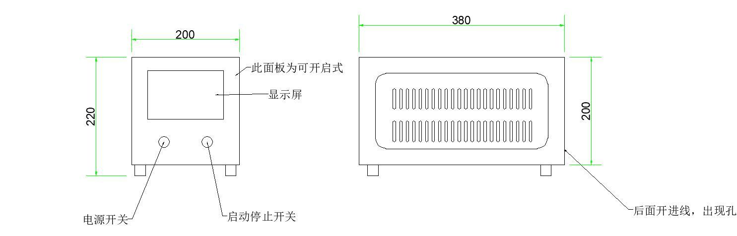 加热控制箱外形及参考尺寸图